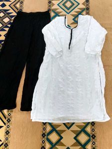Chikan Kari Kurti Set