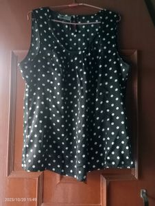 Polka Dot Half Sleeves Top