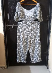 Floral Print Off-Shoulder Jumpsuit