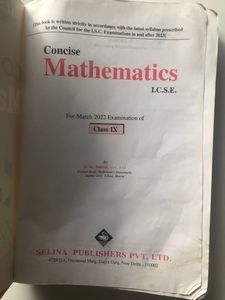 Concise Maths Class 9