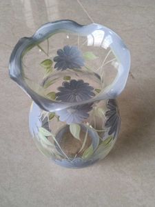 Hand Painted Glass Vase