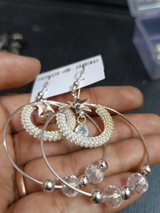 Sparkly Star Hoop Earrings