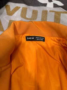 shein Orange Cutout Blazer Dress