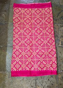 Rani Pink Printed Saree