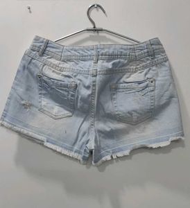 Branded Denim Shorts