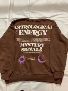 Fashion Trendy Printed Sweatshirt - Brown