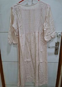 Pink Rayon Material A Line Kurta