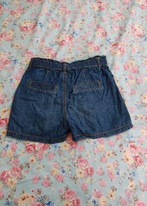 Denim Shorts with Tie Waist (Size 7-8 Year)