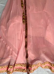 Wedding Season Pink &amp; Blue Halter Neck Lehenga