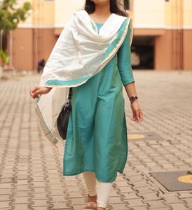 Raja Rani Nazriya Blue(kurti+dupatta)