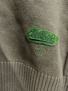 Vintage Green V-Neck Sweater