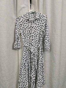 Zara floral shirt dress