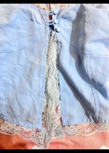 Cute Blue Cropped Tank Top