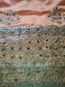 Orange Saree 🧡 With Blouse Piece 🧩