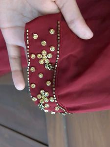 Burgundy Festive Kurthi