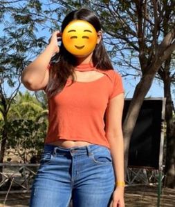 Coral Cut Out Top