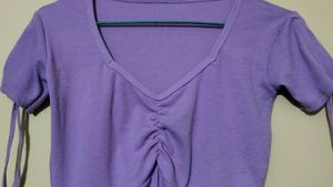 Purple V-Neck Top