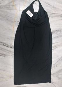 Elegant Black Halter Dress
