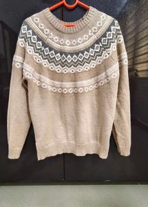 Weatherproof Vintage Ladies' Fairisle Sweater, Tan
