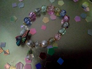 Colorful Beaded Butterfly Bracelet