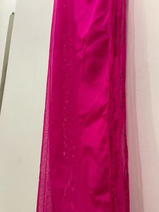 Pink Net Dupatta