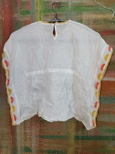 Boho White Tunic Top