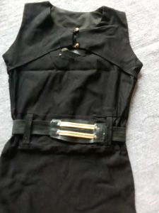 Black Dress with Belt