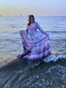 Floral Print Anarkali Dress