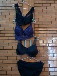 Combo  Of Four  Imported Fabric Bra