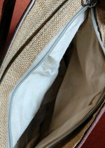 Striped Tote Bag with Floral Detail