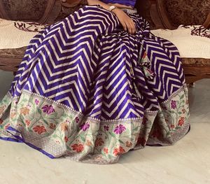 Blush By Mounika - Banaras Lehenga Crop Top Set