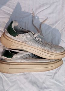 ZARA Classic White Lace-Up Sneakers | Original