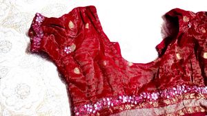 Red Embellished Blouse