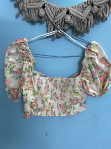 Floral Puff Sleeve Top