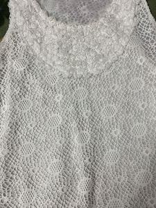 White Lace Sleeveless Dress