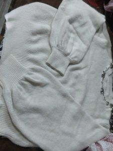 Elegant White Knit Sweater