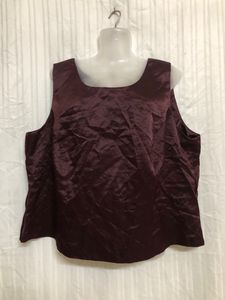 Positive Attituoe Brown Sleeveless Top