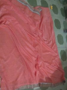 Orange Color Net Sadi