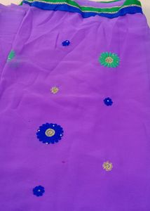 New Vibrant Purple Saree