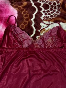 Burgundy Babydoll Lingerie