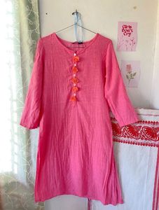 SALE:- Pink Cotton Kurta