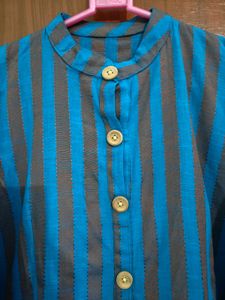 Blue Striped Kurti