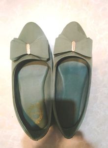 Olive Green Bow Flats