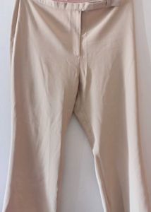 Beige Straight Leg Pants