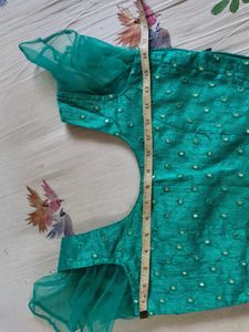 Green Embellished Blouse