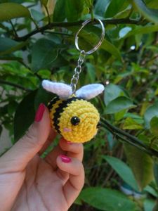 Crochet Bumble Bee Keychain