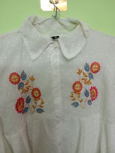 White Crop Shirt