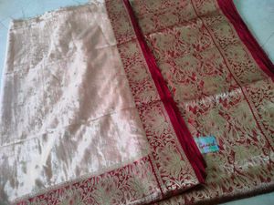 Elegant Ethnic Peach And Marun Saree ♥️