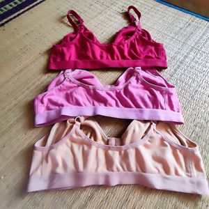 3pcs Combo Front Hook Daily Wear Bra