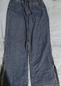 Denim Wide Leg Pants